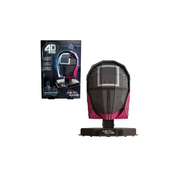 Squid Games Manager Mask 3D Model Kit 4D Build, Puzzle Netflix w Stand NEW - Picture 9 of 11